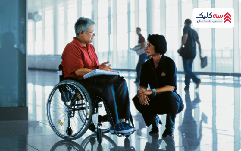 شرایط پرواز برای معلولان و همراهی با کارمندی صبور و متعهد