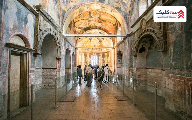 فضای داخلی مسجد ایاصوفیه که قبلا موزه ایاصوفیه بود