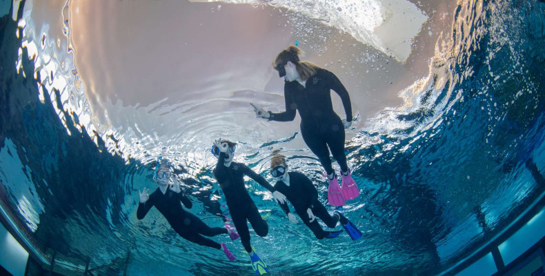 عمیق ترین استخر جهان و شنا با لوله تنفس