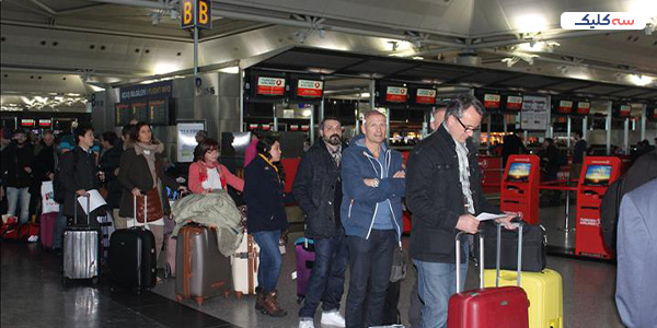 صف طولانی مسافران در فرودگاه استانبول هنگام تحویل چمدان