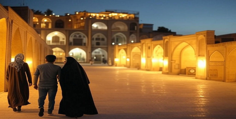 محله سلطان امیر احمد در شب