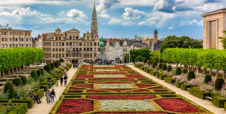 باغ مونت دز آرت در بروکسل؛ مرکز سیاسی و اقتصادی بلژیک و از شهرهای ثروتمند اروپا