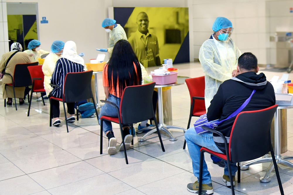 Corona test at the airport