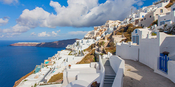 The island of Santorini in Greece