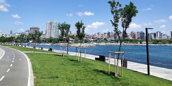 Moda beach park in Istanbul