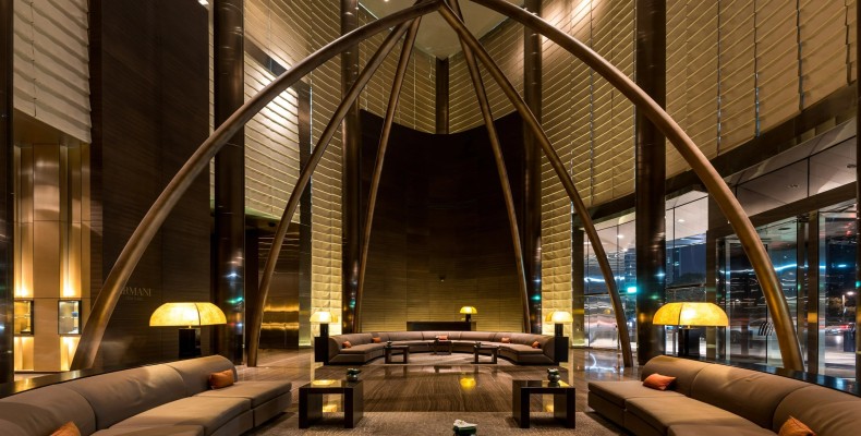 طراحی داخلی مینیمال و شیک در Armani Hotel Dubai