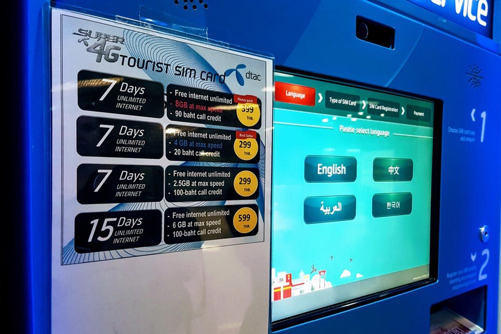Credit SIM card at Suvarnabhumi Airport