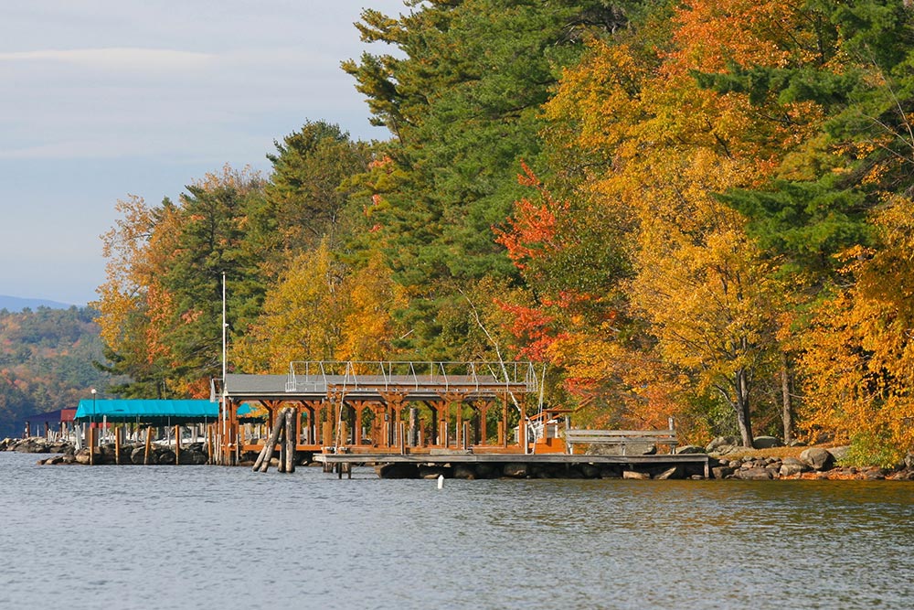 governors island in new york autumn