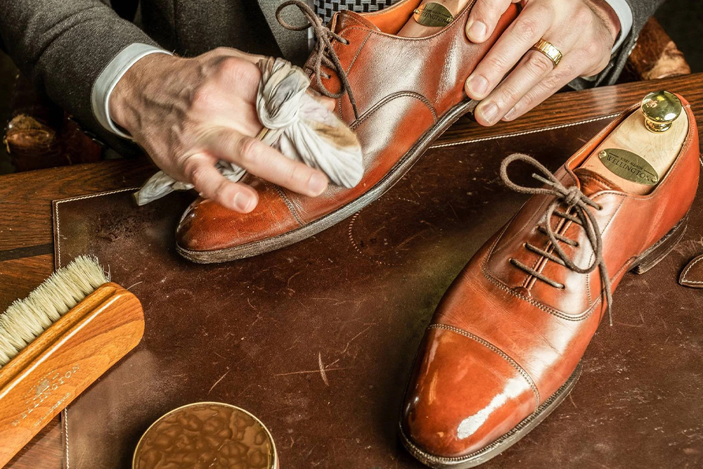 Your shoes are waxed