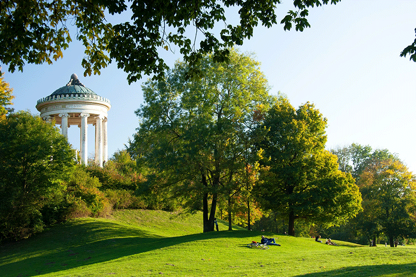 English garden in Munich
