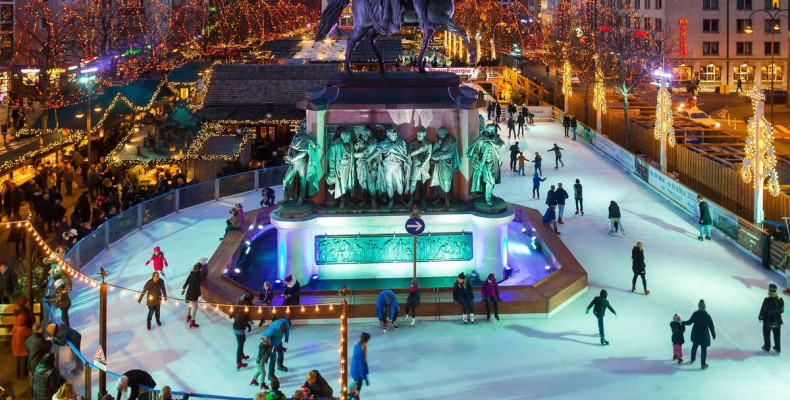 اسکیت روی یخ در شب‌های پاریس