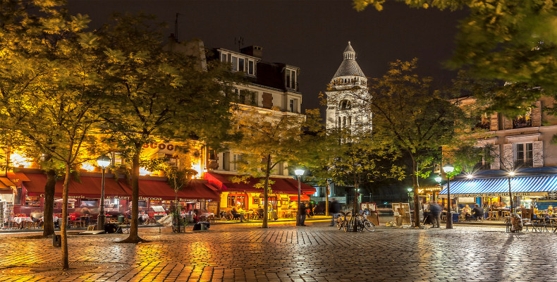 خیابان‌های دلنشین پاریس در شب