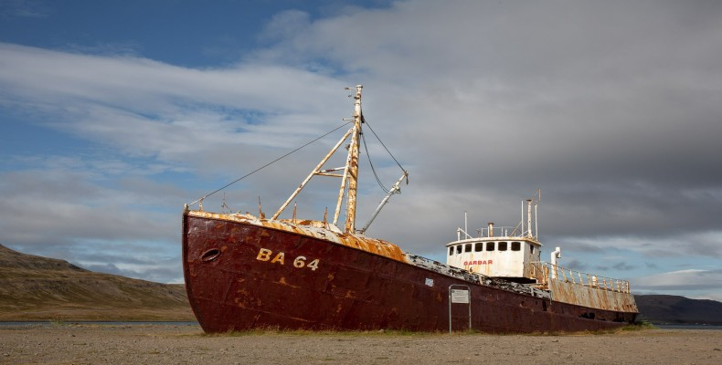 کشتی گاردر BA64 در ایسلند؛ قدیمی‌ترین کشتی فولادی به گل نشسته جهان